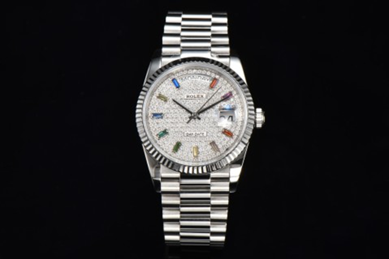 Best Edition with 2836 Automatic Movement Rolex Weekly Diary 36mm Steel Belt White Watch